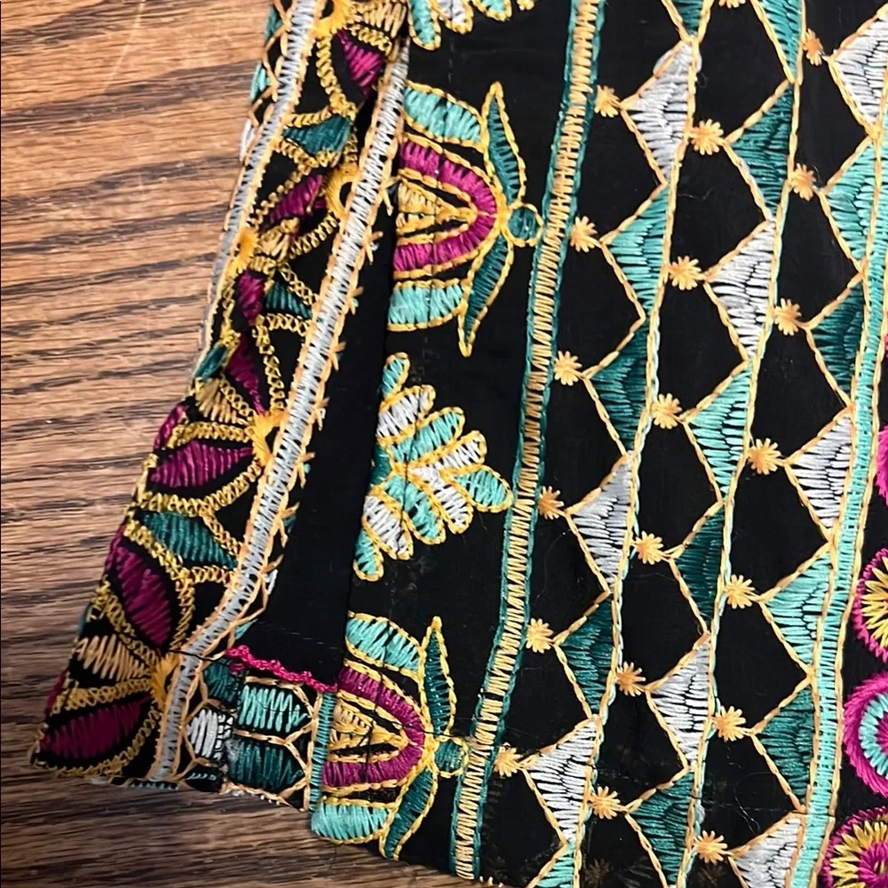 EUC Anthropologie Vanessa Virginia Moroccan Nights Embroidered  Pencil Skirt - Picture 6 of 10